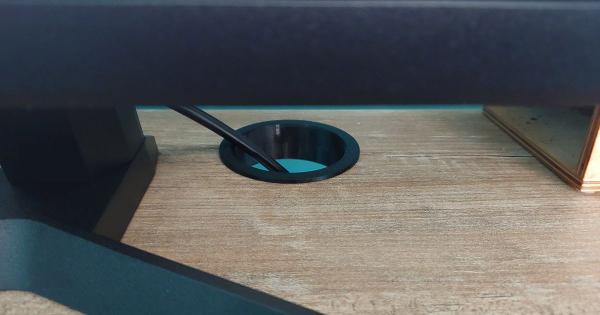 Desk cable grommet hole saw for wood 60mm by przemo_m Download free