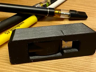 Vape pen vertical stand + charger holder by tmarentette, Download free STL  model