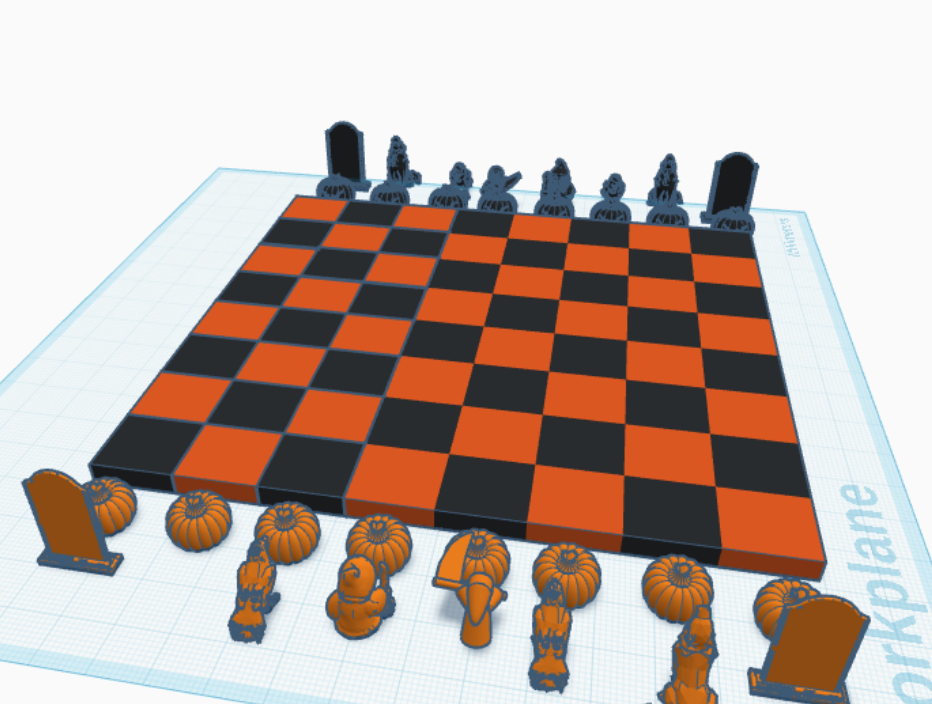 Halloween chess set