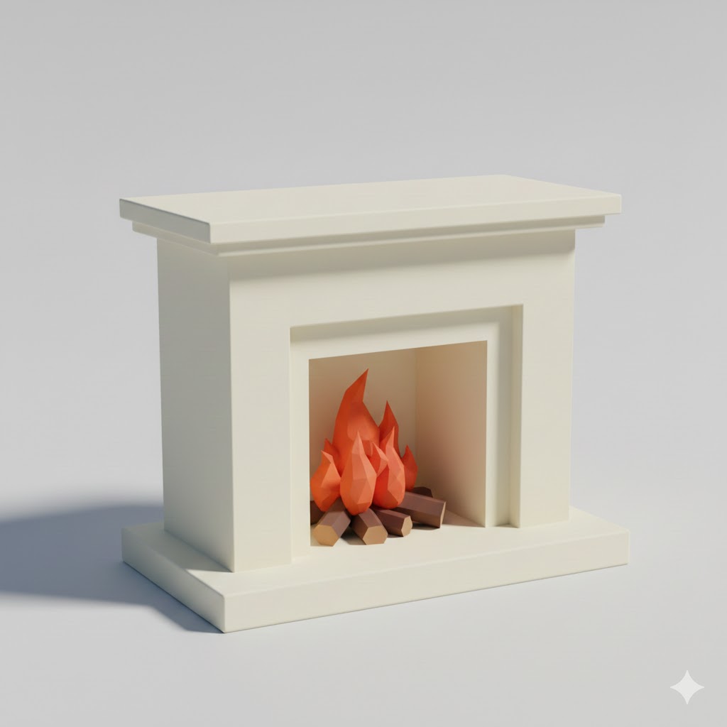 Low Poly Fireplace