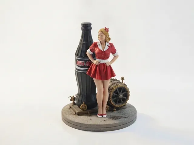 Pin-Up Girl Figurine Vintage Style 3D Printable