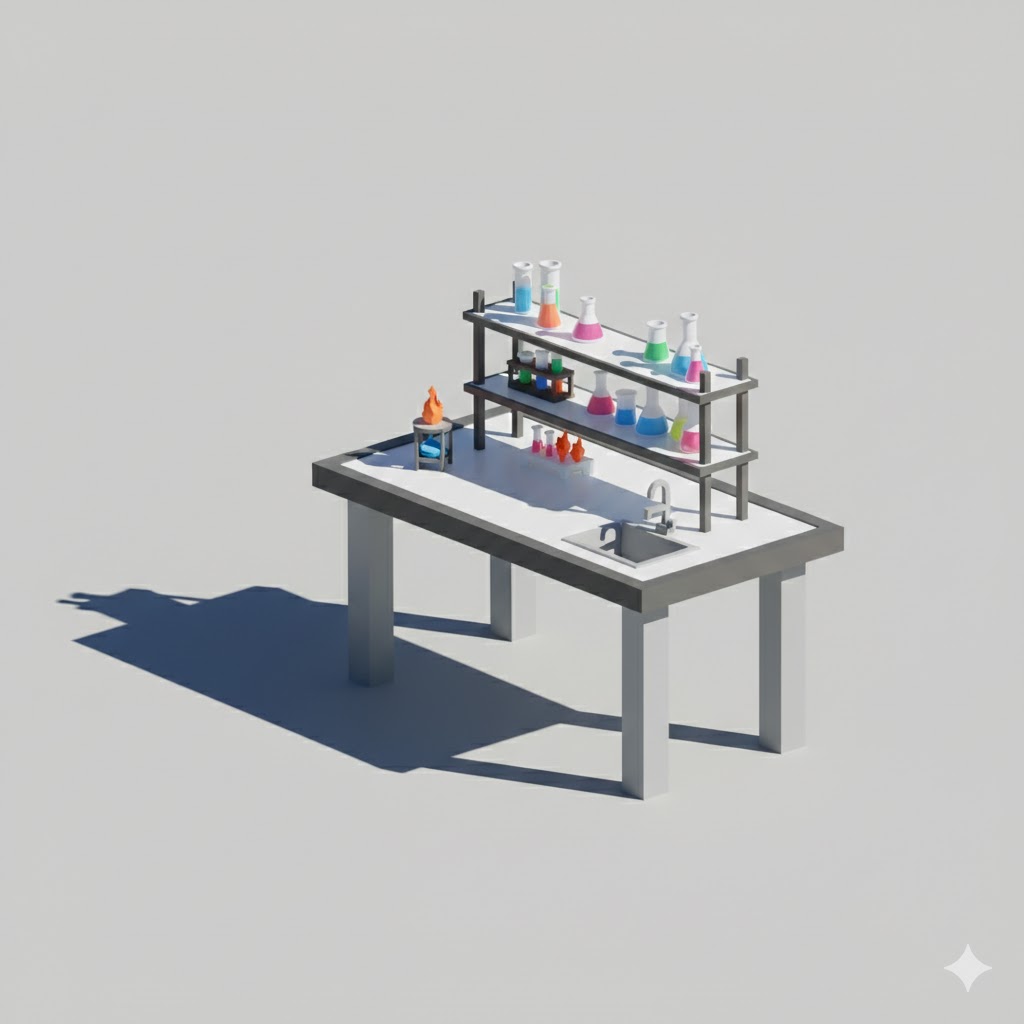 Low Poly Laboratory Table