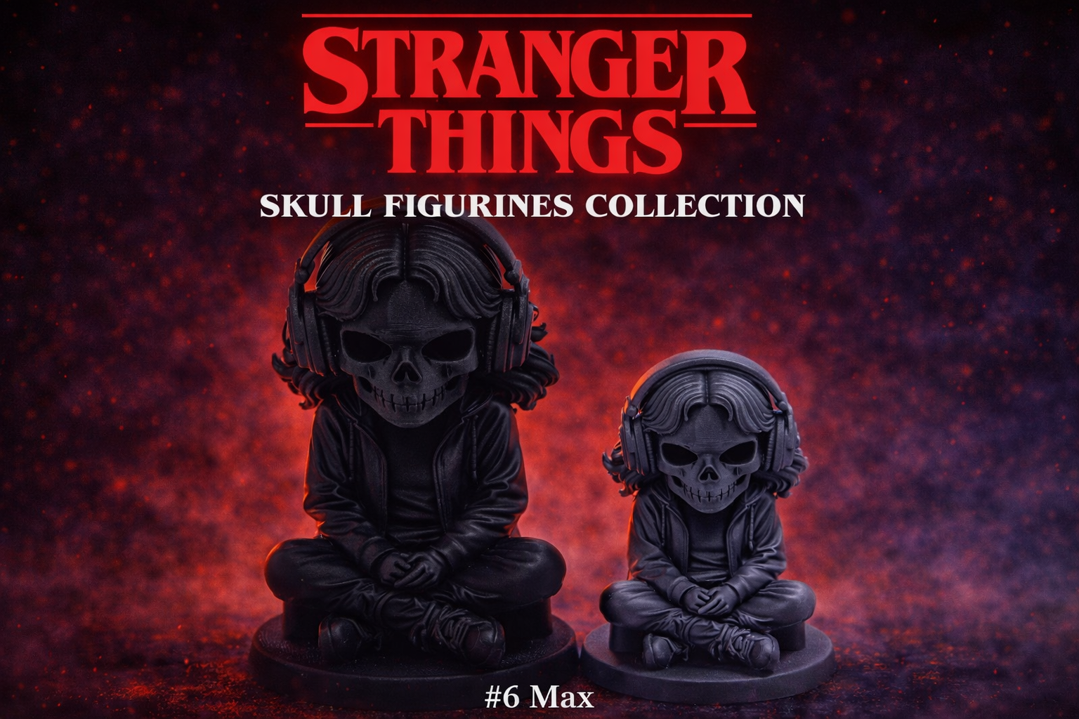 Stranger Things Skull Figurines Bundle #6 Max