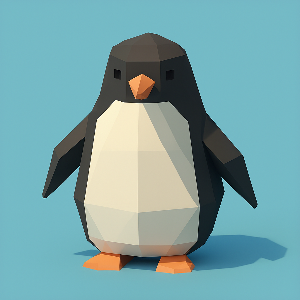 Low Poly Penguin 3D Model