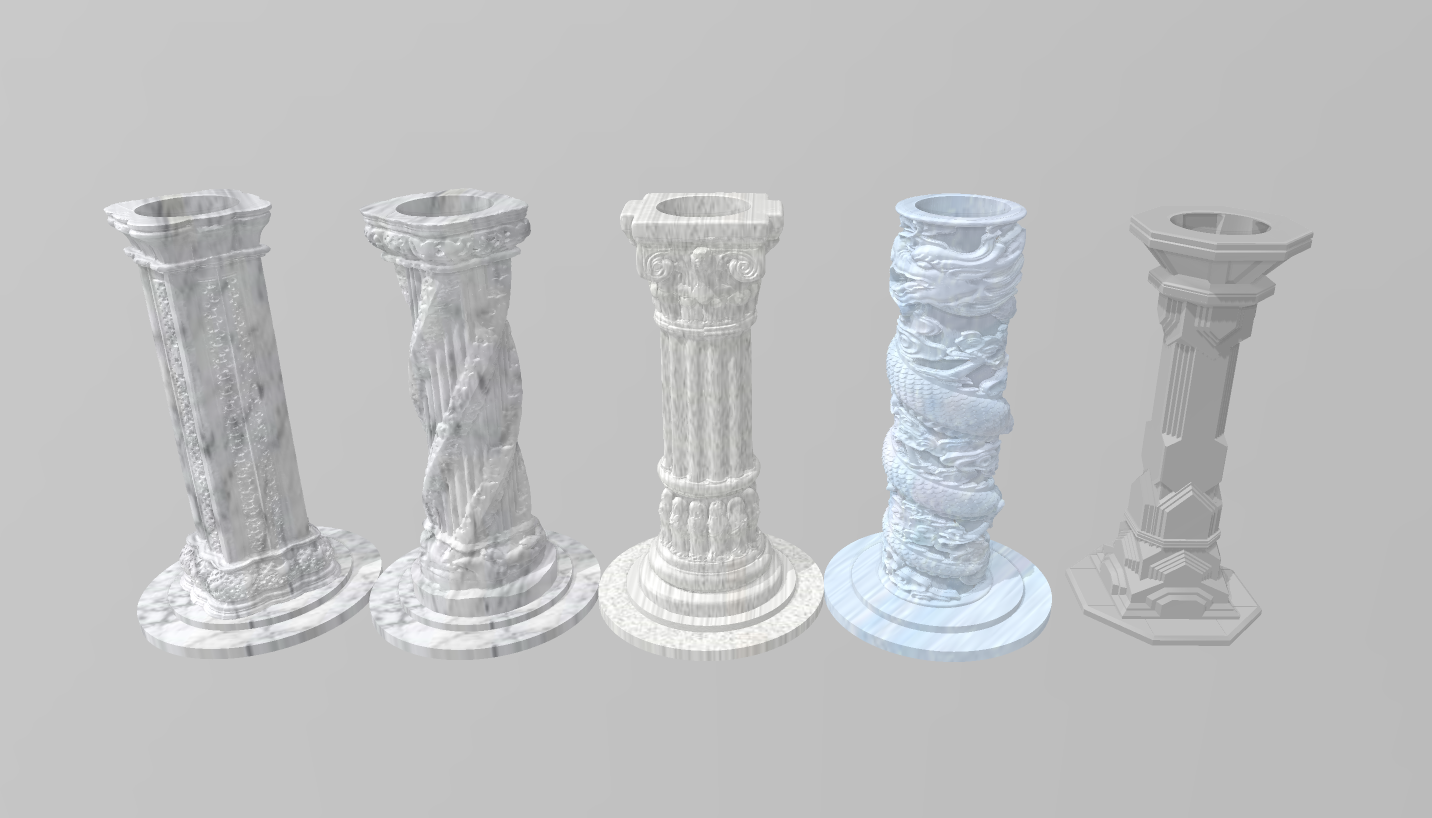 Stylish Candle Holders inspired by Pillars (different designs)