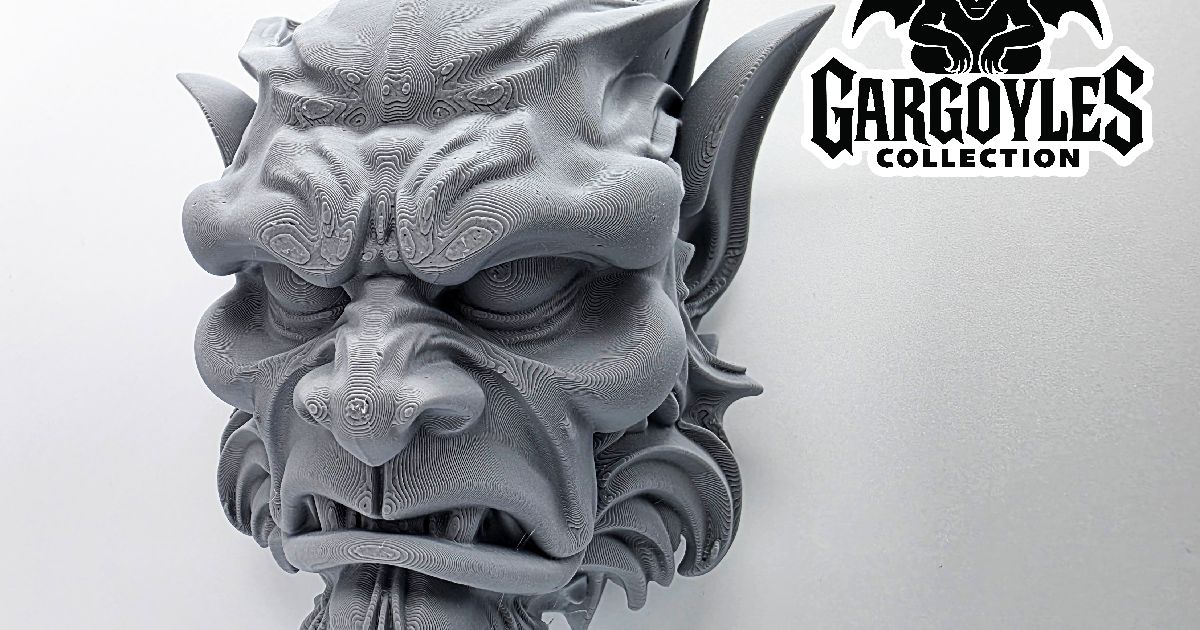 Scowling Gargoyle Face - Wall Mount by Triple G Workshop