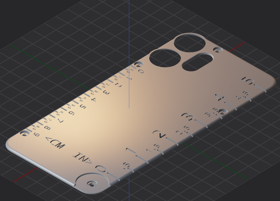 CMF Phone 2 Pro Ruler Case 3D model thumbnail