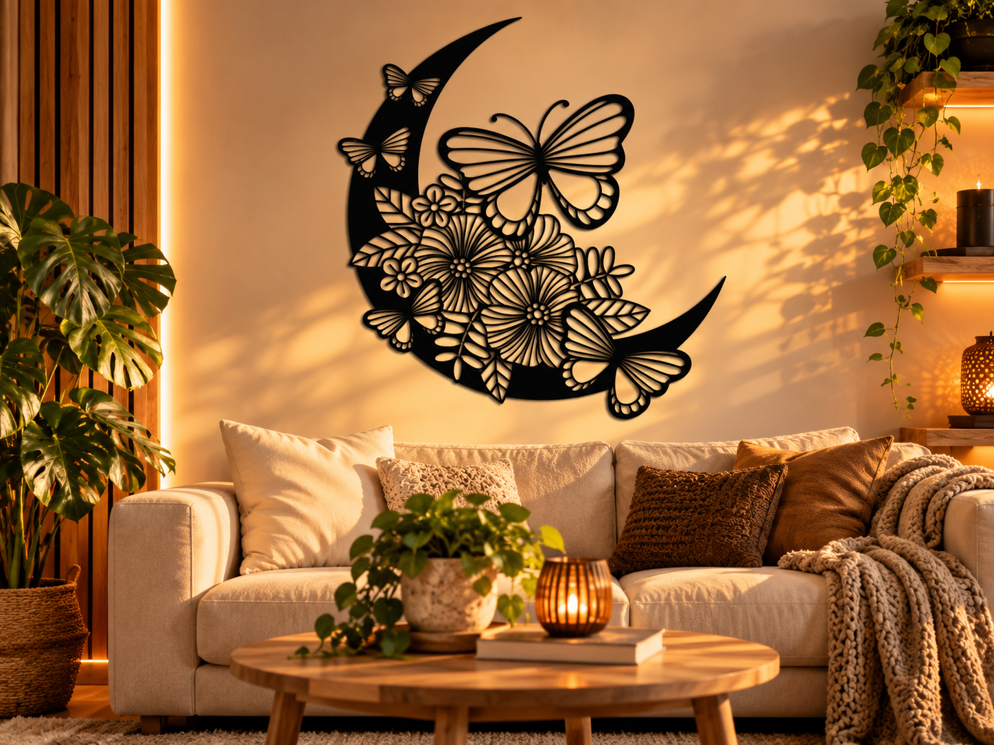 WallArt - Butterfly Flowers 002