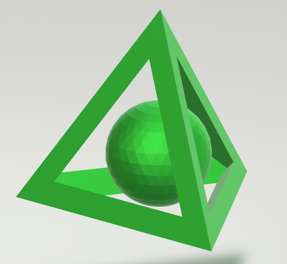 regular tetrahedron with a sphere
