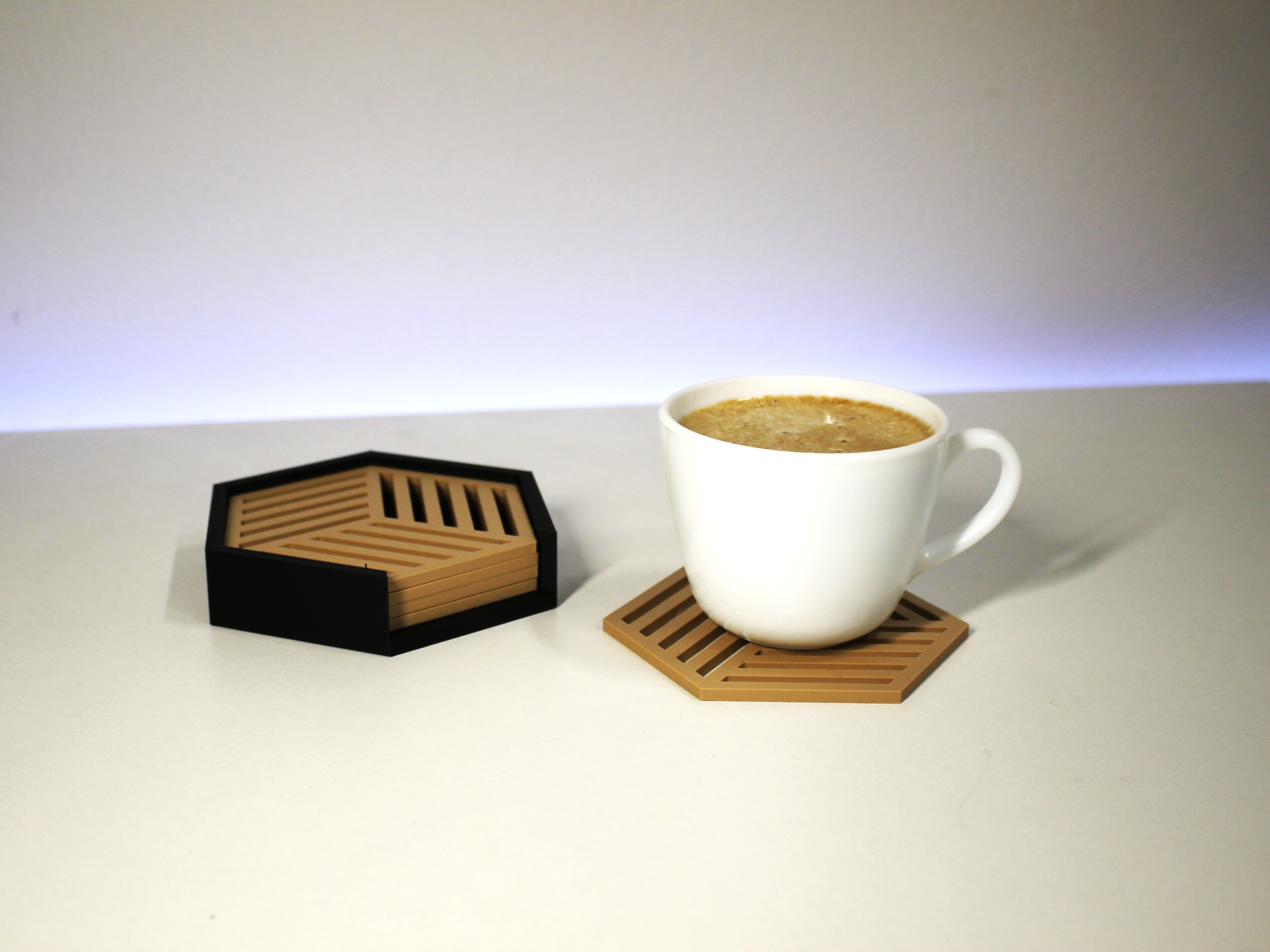 Miniatura 2 do modelo 3D Coaster Set with Holder