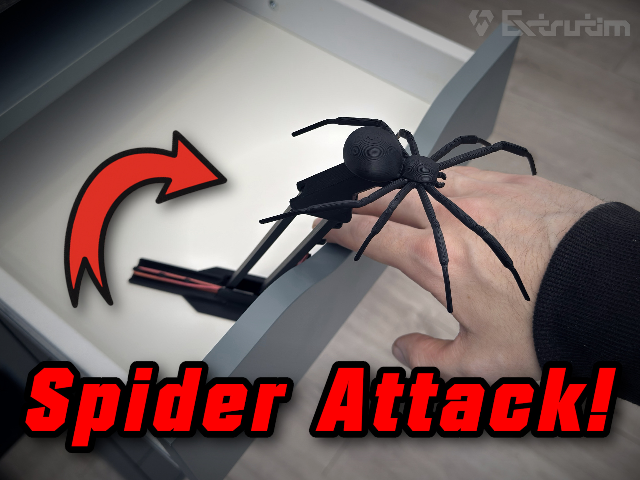 Jumping Spider | Halloween Drawer Prank | Spider Attack — STL Grátis ...