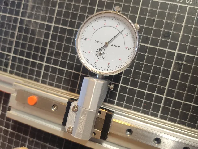 Simple Dial Indicator Mount for MGN, HGH linear rails