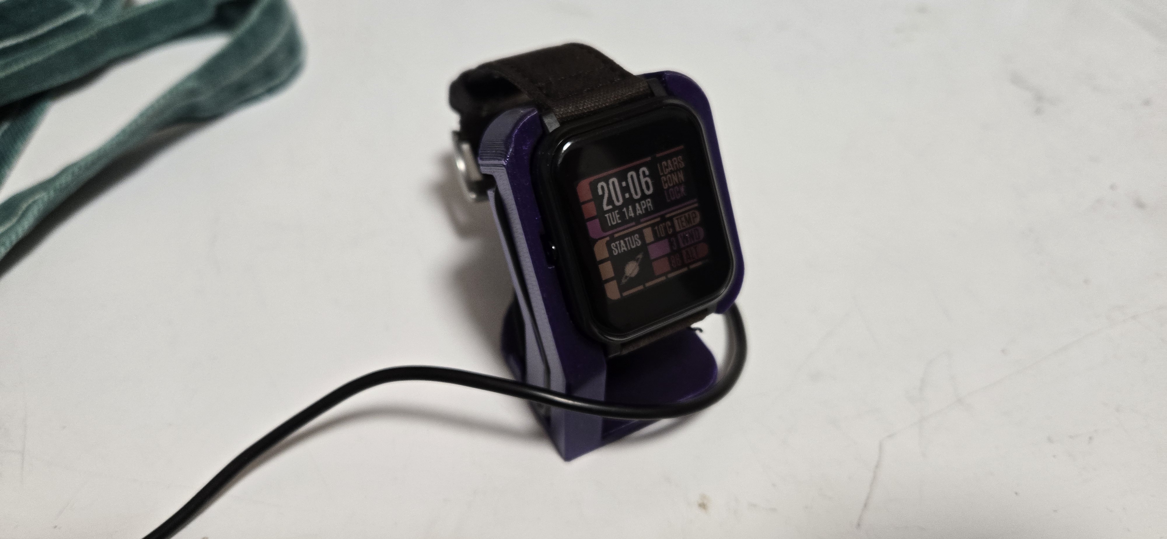 Bangle.js 2 Watch Dock/Charging Stand for Left Handers 3D model