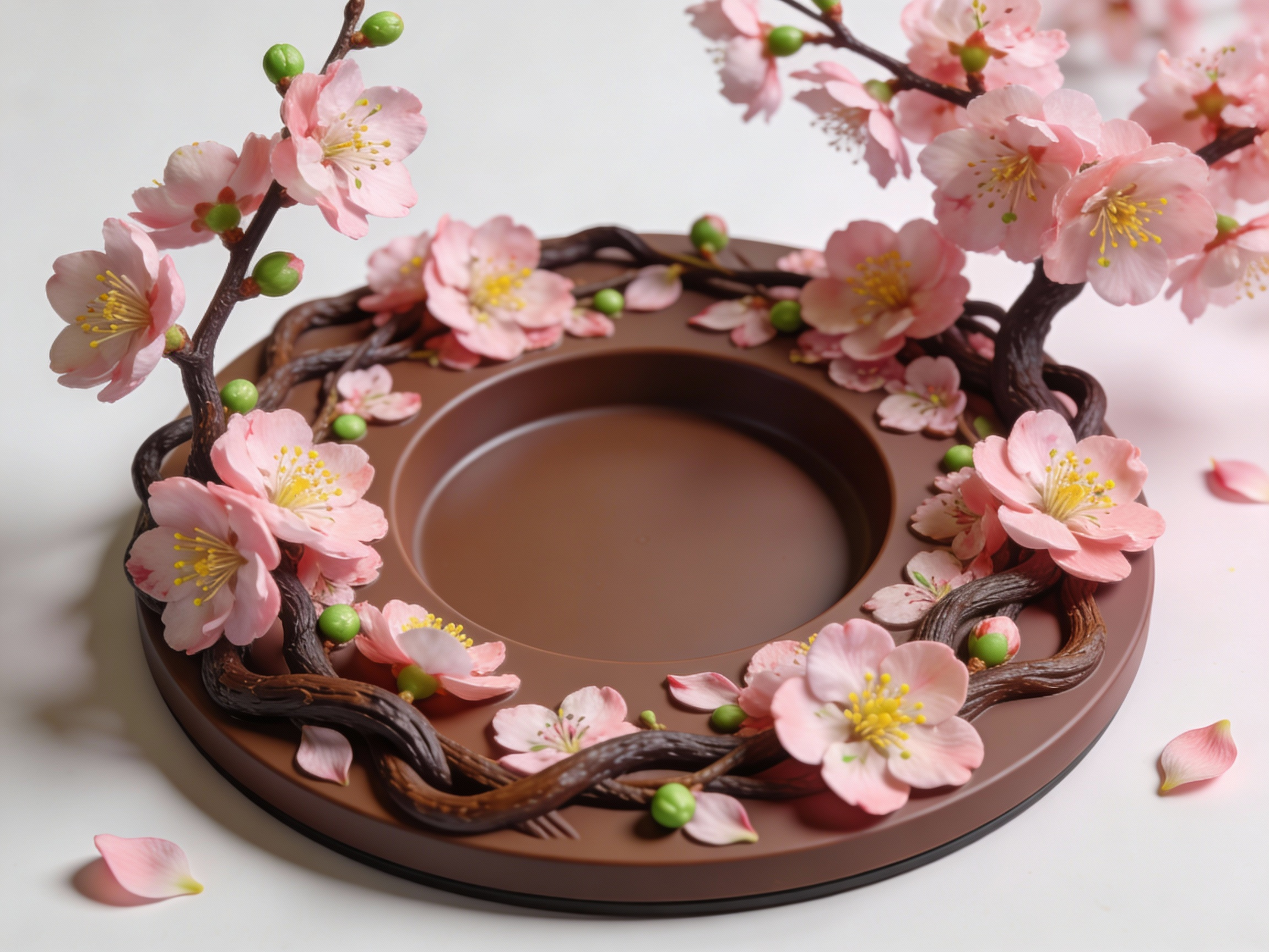 Realistic Cherry Blossom Cup Coaster (3D Printable)
