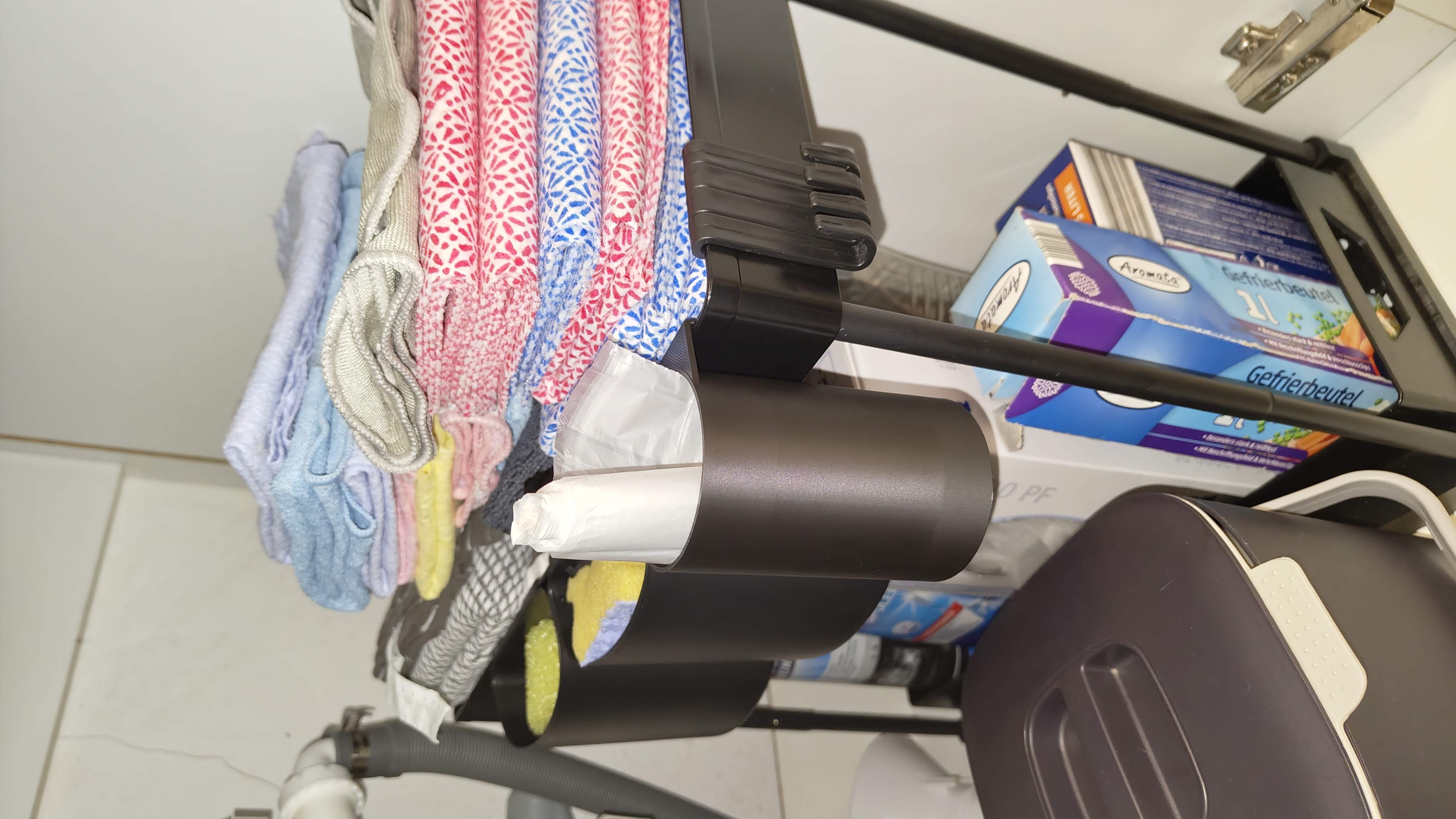 bag holder for shelf