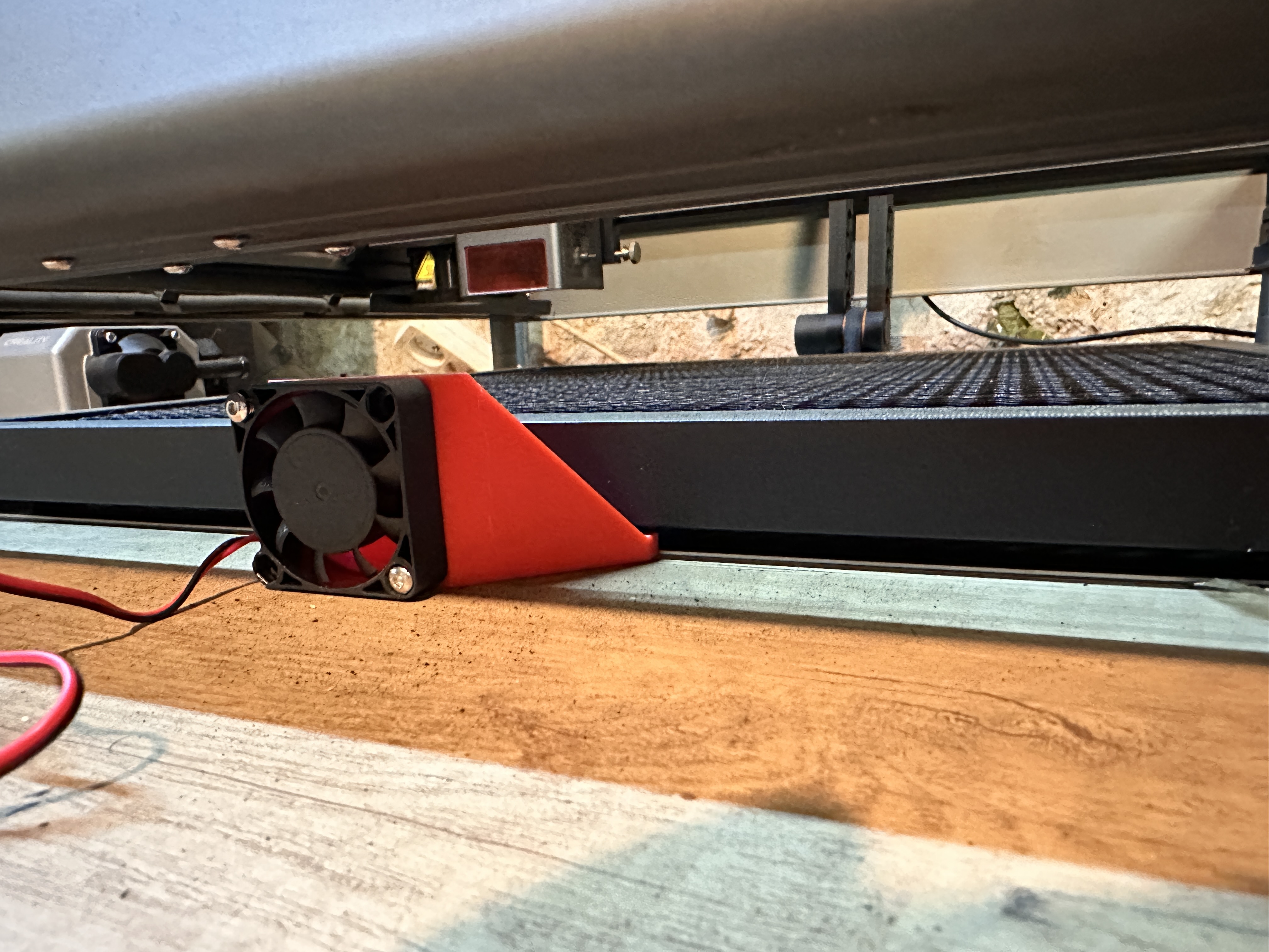 Honeycomb Fan Mounting for laser cutter