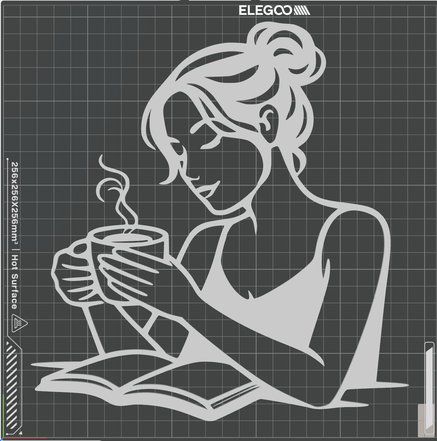 Minimalist Line Art — Woman Reading with Coffee | Calm & Cozy Silhouette