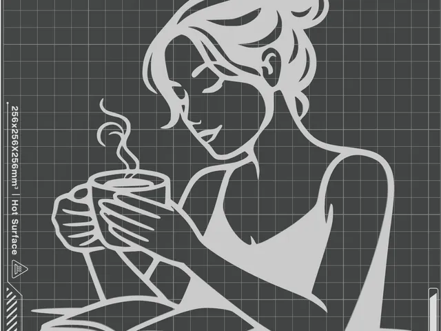 Minimalist Line Art — Woman Reading with Coffee | Calm & Cozy Silhouette