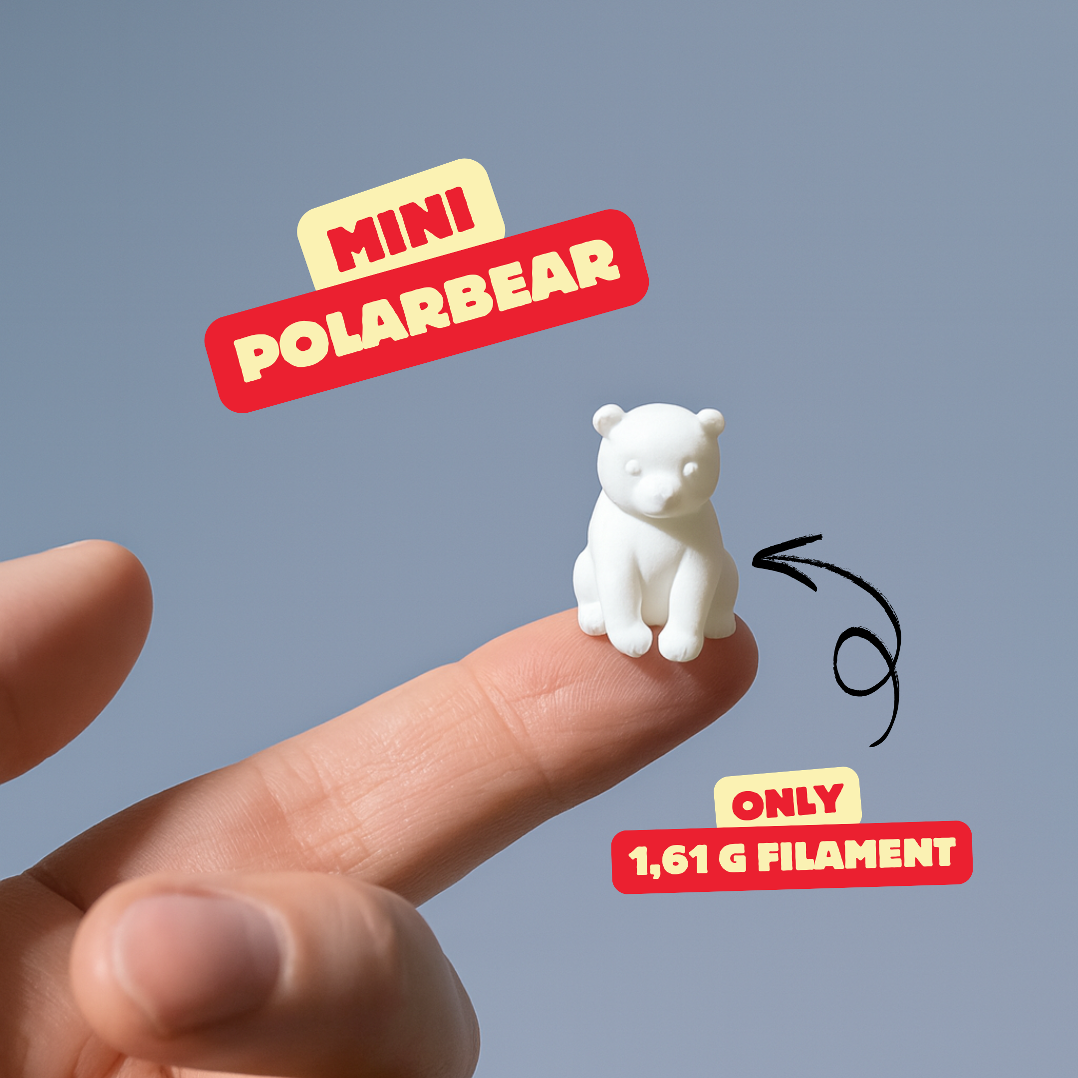 MINI POLAR BEAR / CHRISTMAS MINI FIGURE / FIGURE / FIGURINE / TABLETOP DECOR / LITTLE GIFT