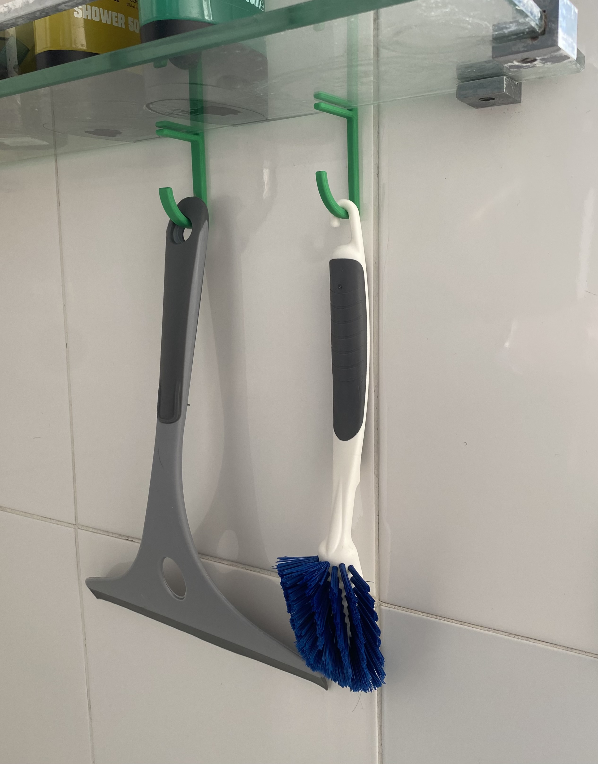 Simple shower shelf hook