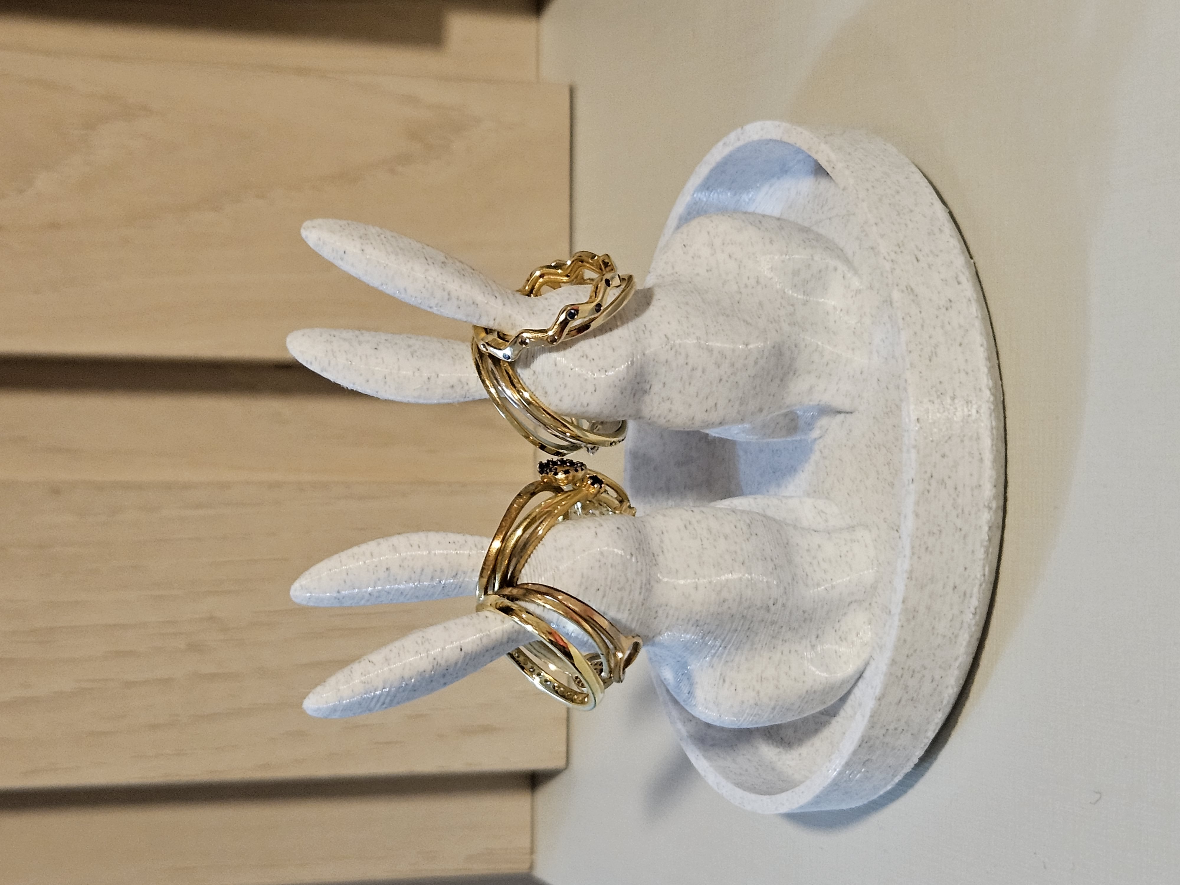 Bunnies Ring Holder 3D model thumbnail