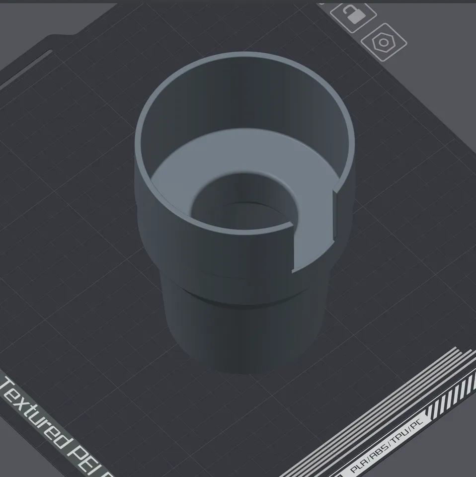 Free 3D file Cup Holder Adapter (For Large Cups in Smaller Cup