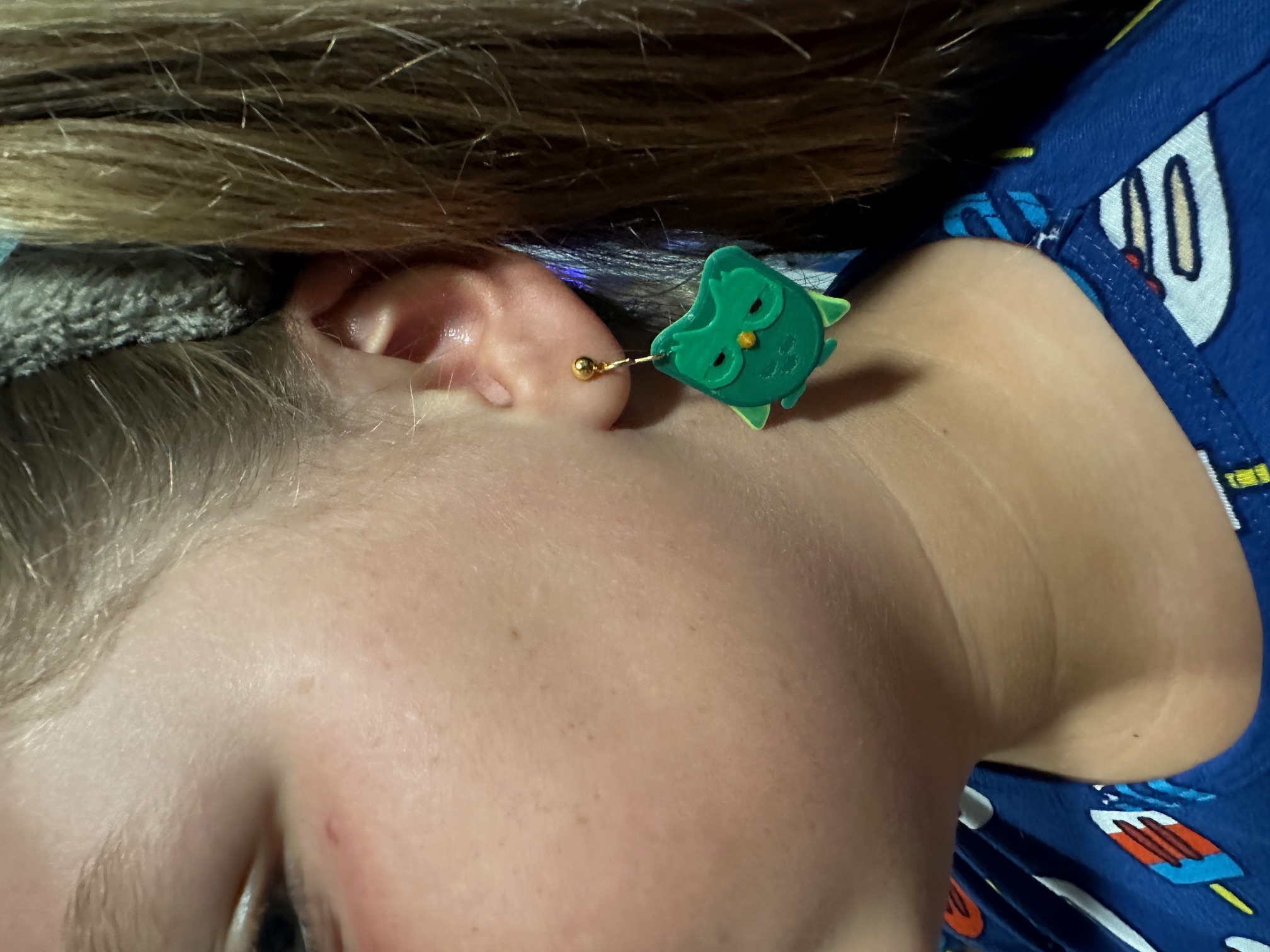 Duolingo earrings - multi-color with pauses