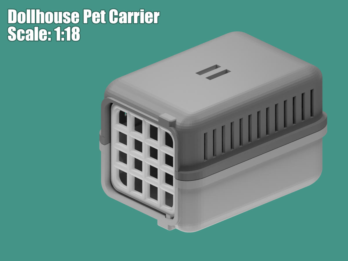 Dollhouse Pet Carrier (Scale 1:18)