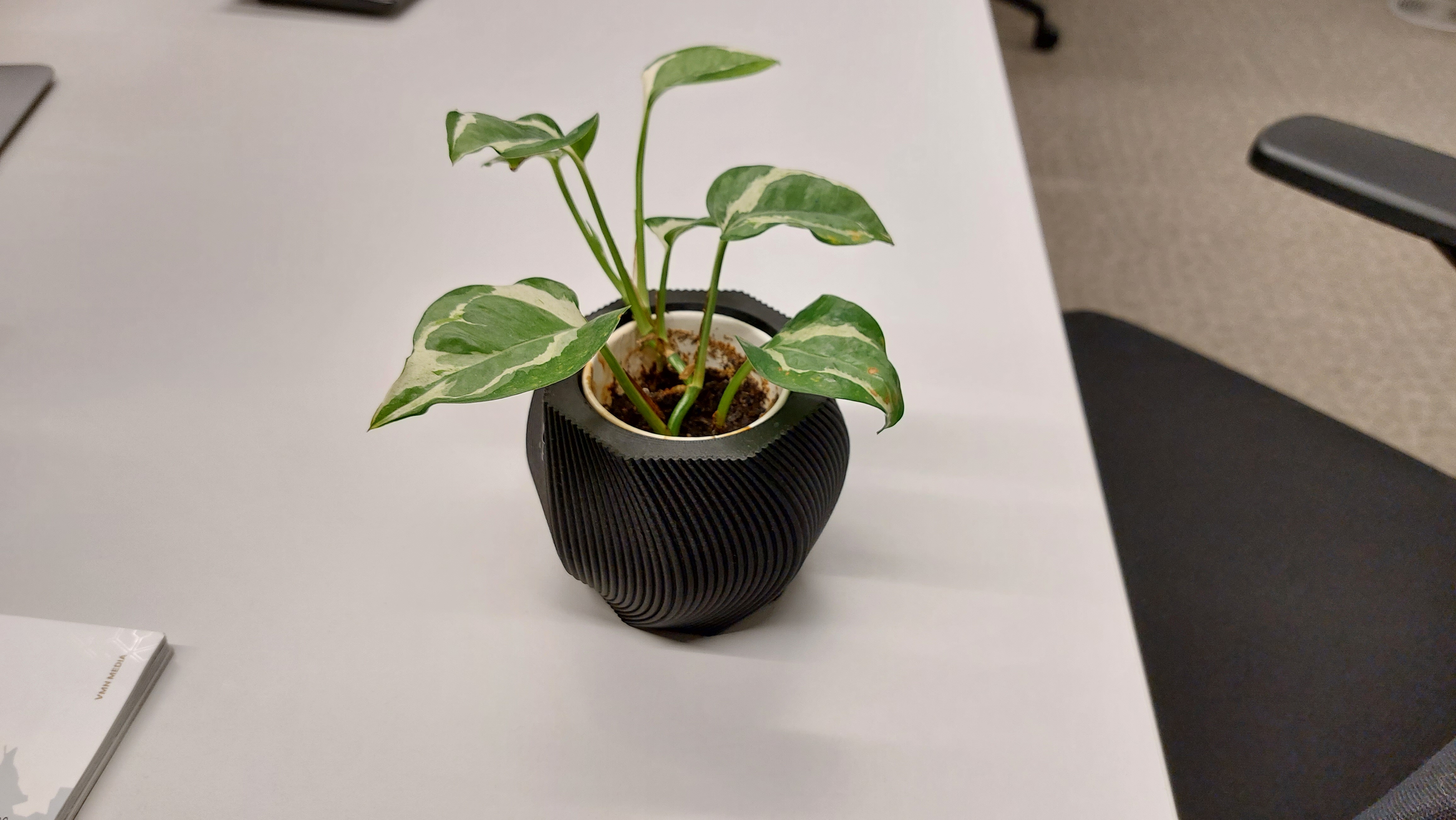 Miniatura 3 do modelo 3D Modern twisted hexagonal bubble planter / vase