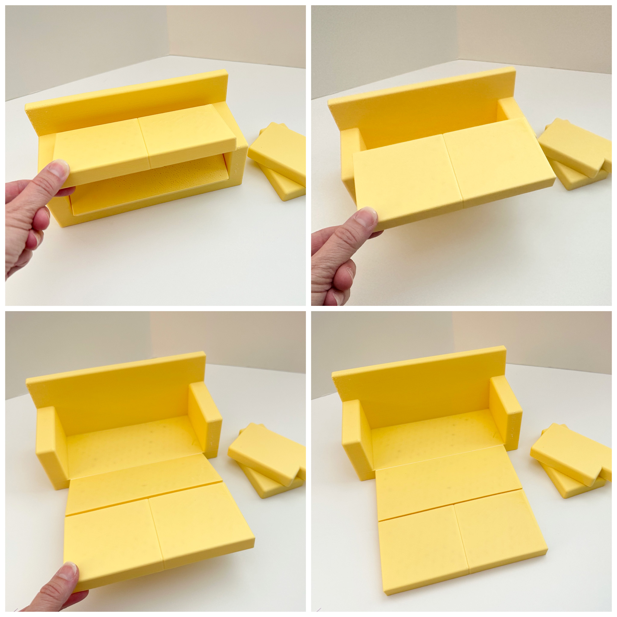 Foldout Couch/Sleeper Sofa with Decorative Throw Pillows by 3DPmom