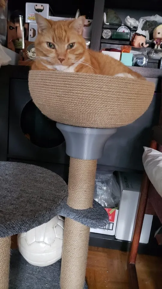 Whisker City Mini Cat Tower Cushioned Perch Upgrade Support by