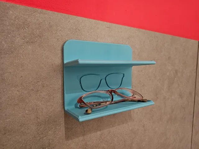 Wall mounted glasses holder