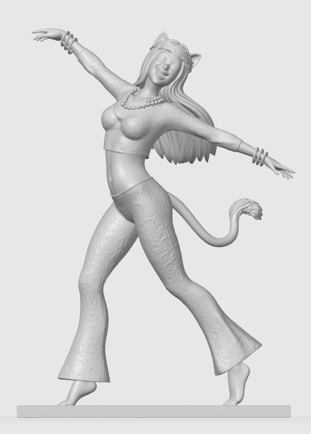 Casual cat-girl figurine 3
