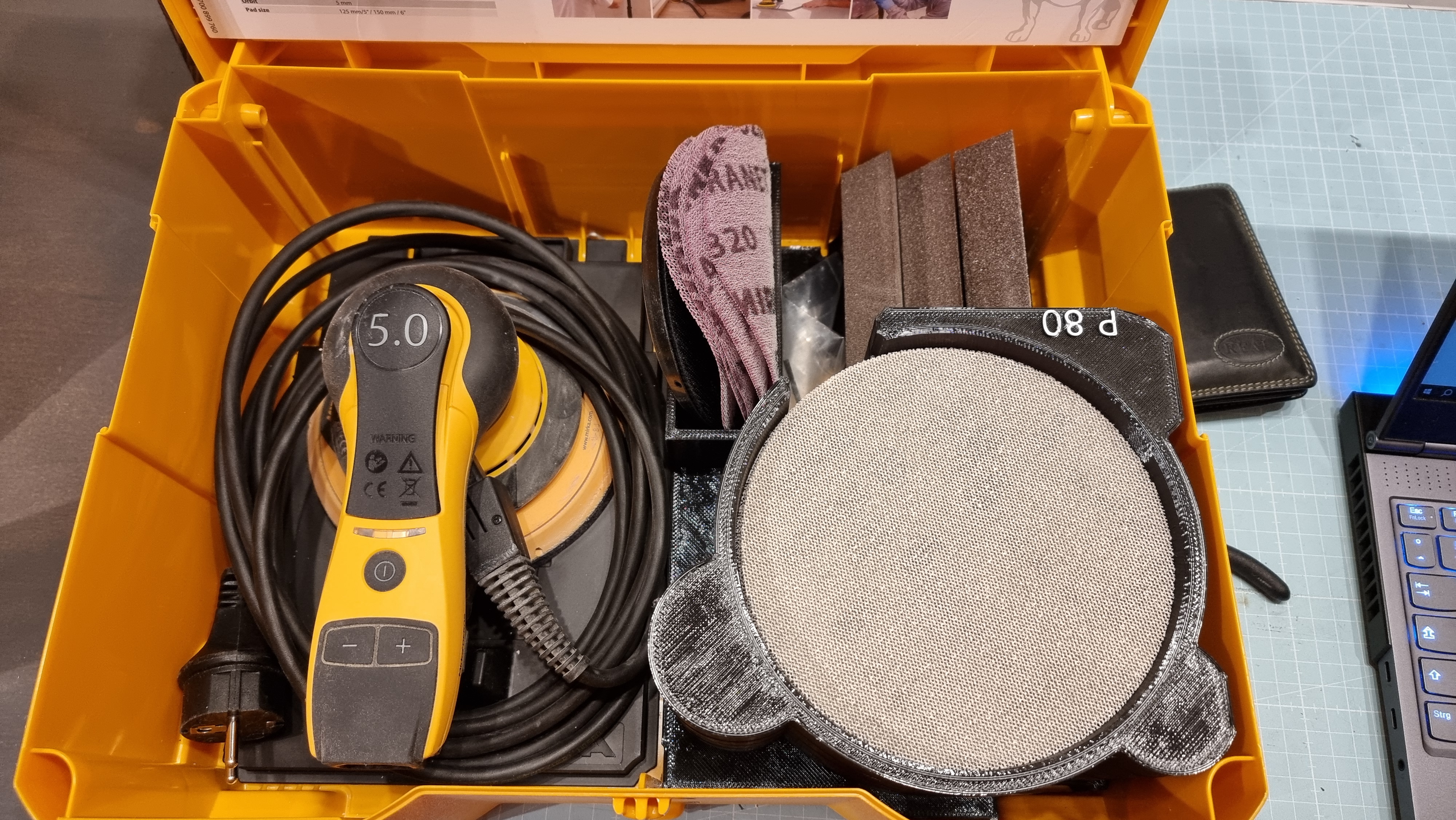 Mirka systainerinlay for sandpaper 150mm organisation