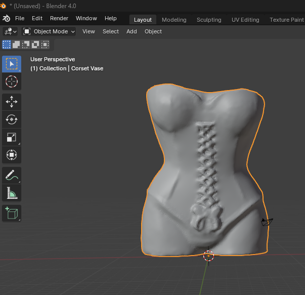Corset Vase 3D model