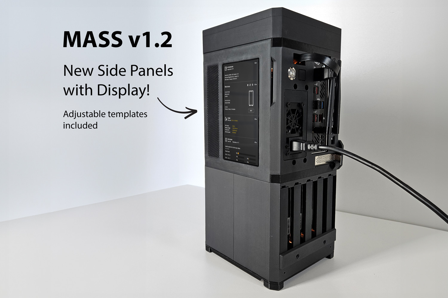 Miniatura 2 do modelo 3D NAS ITX PC Case with stackable expansions [MODCASE MASS]