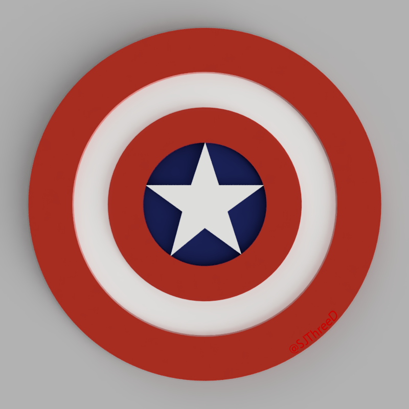 Captain America - Marvel Coasters by SJThreeD | Download free STL model ...