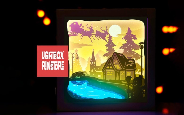 santa claus gives gifts v2 lightbox