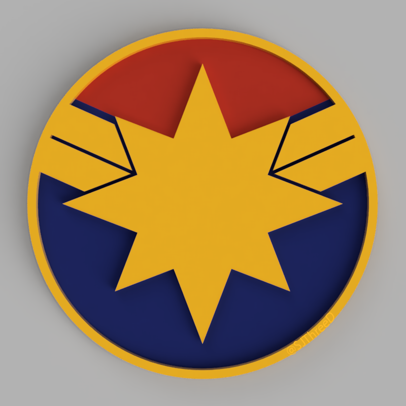 Miniatura 2 do modelo 3D Captain Marvel - Marvel Coasters