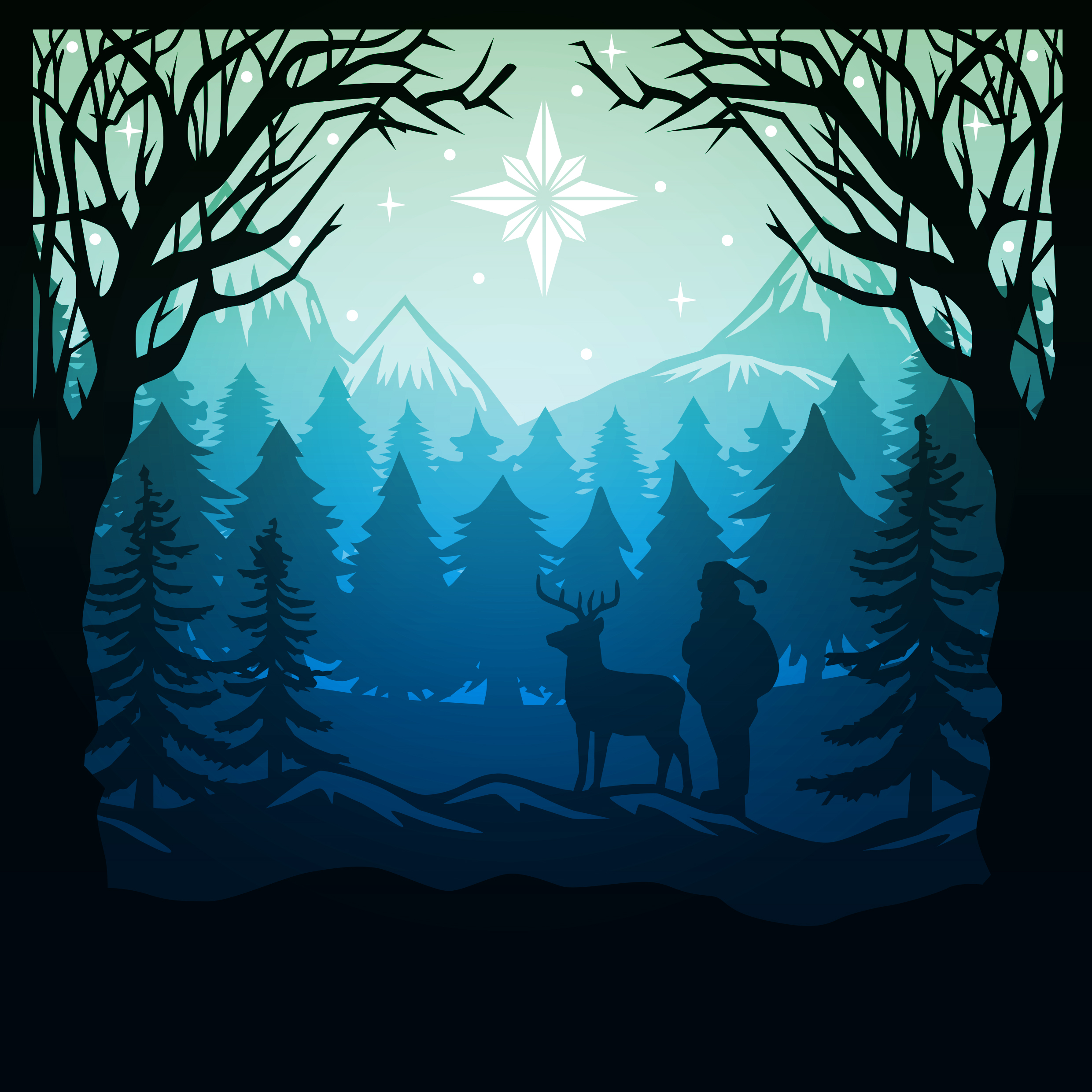 santa lightbox