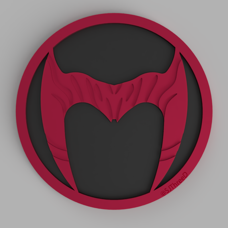 Scarlet Witch - Marvel Coasters by SJThreeD | Download free STL model ...