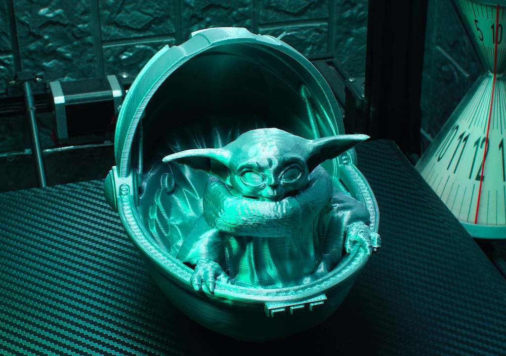 Baby Yoda in Carrier Support Free