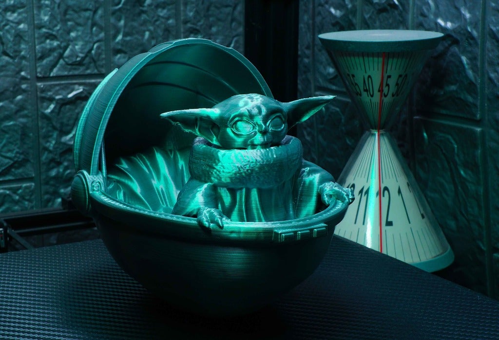 Baby Yoda in Carrier Support Free by iczfirz Download free STL model