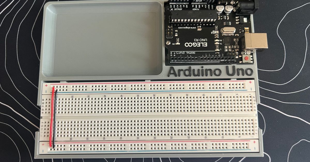 Arduino Uno/Breadboard holder by VladTheInhaler, Download free STL model