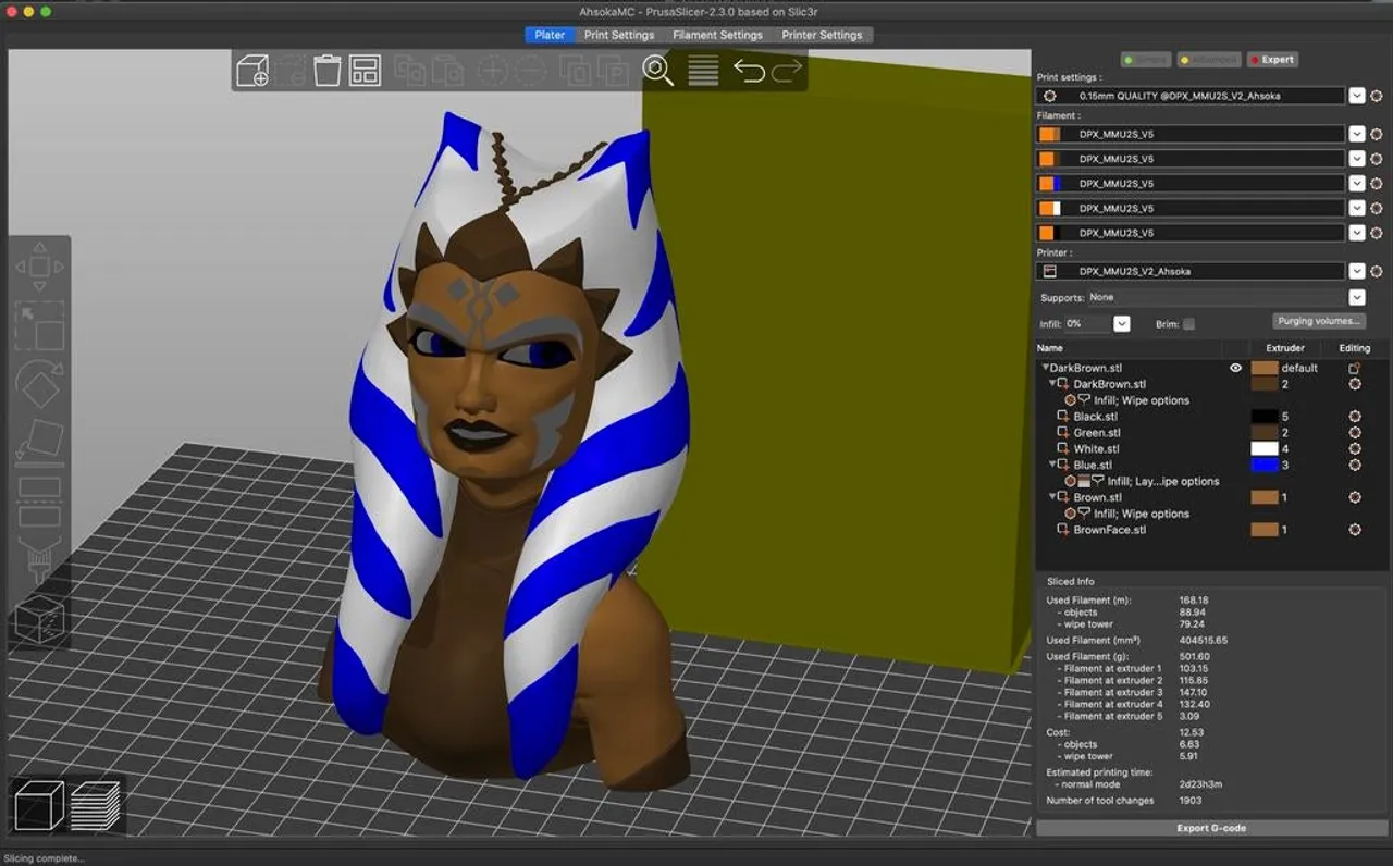 Ahsoka Tano Multicolour by iczfirz | Download free STL model ...