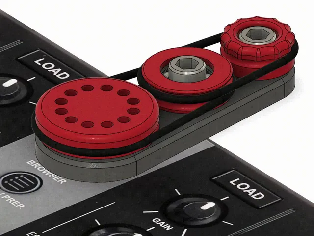High-Precision Encoder Knob with 1:2 Gear-Down Ratio for Hercules DJ Controller