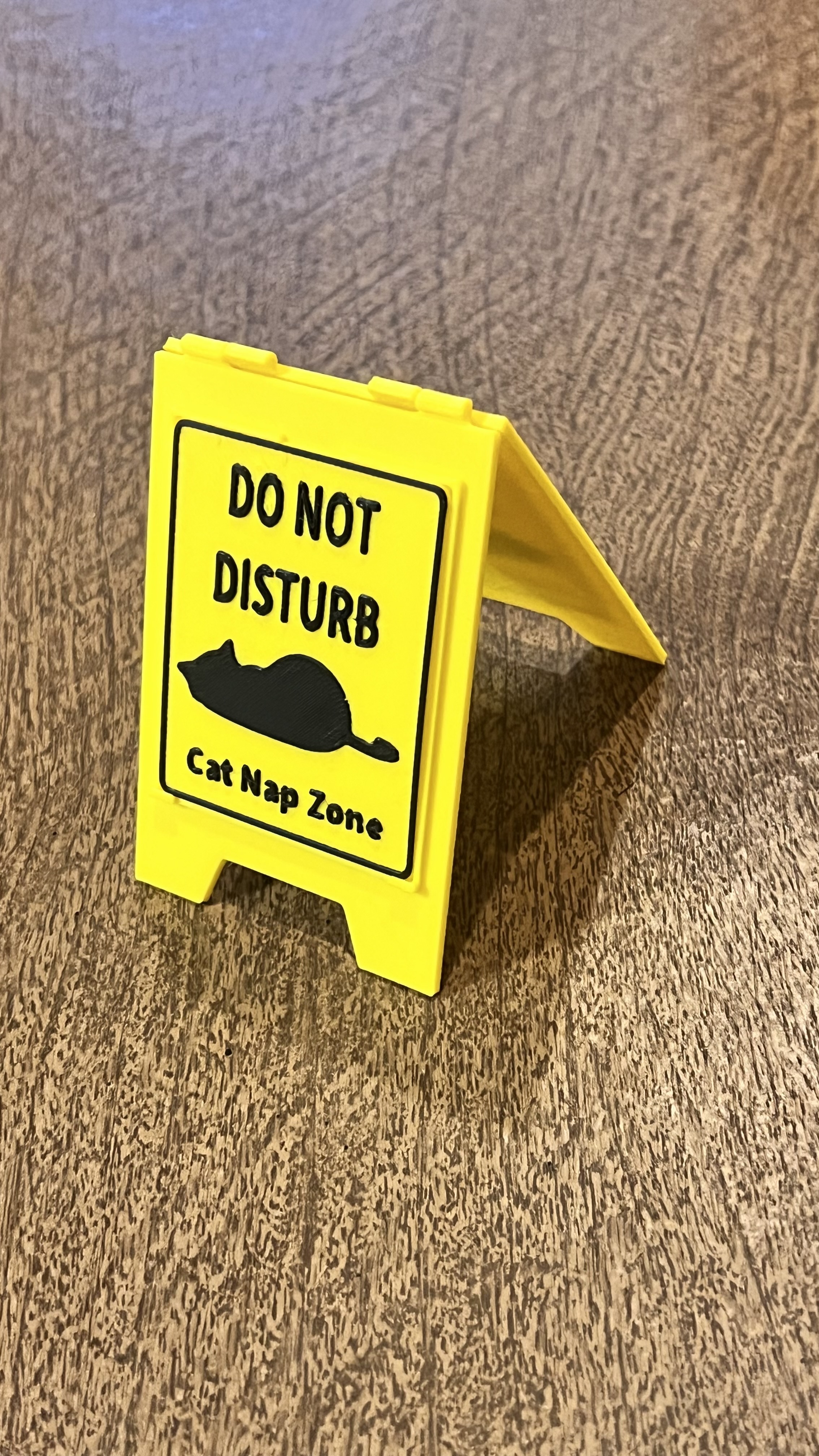 Cat Nap Caution Sign