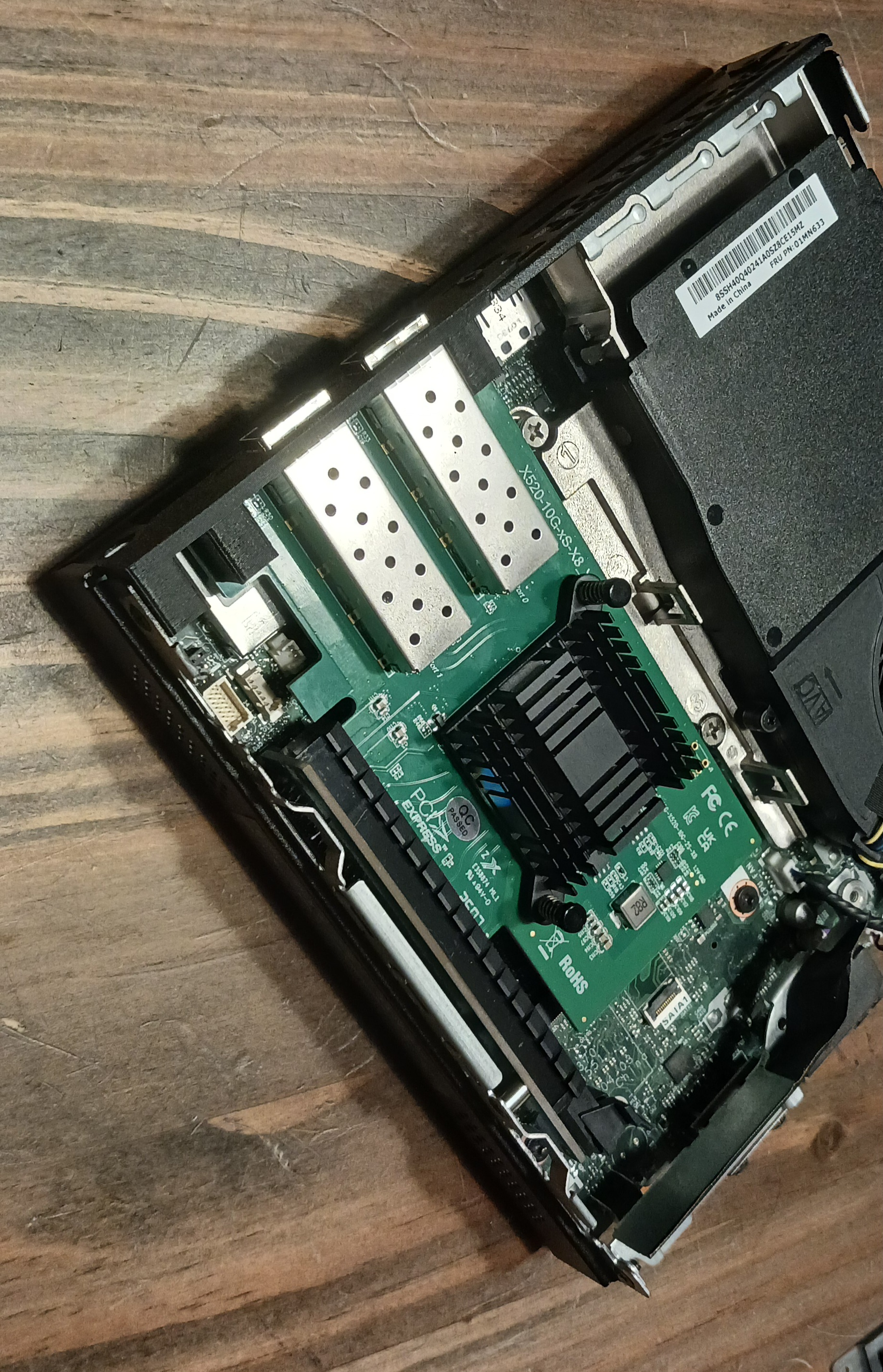 Bracket Lenovo M720Q 10Gtek PCI-E NIC X520-A2 Dual SFP+
