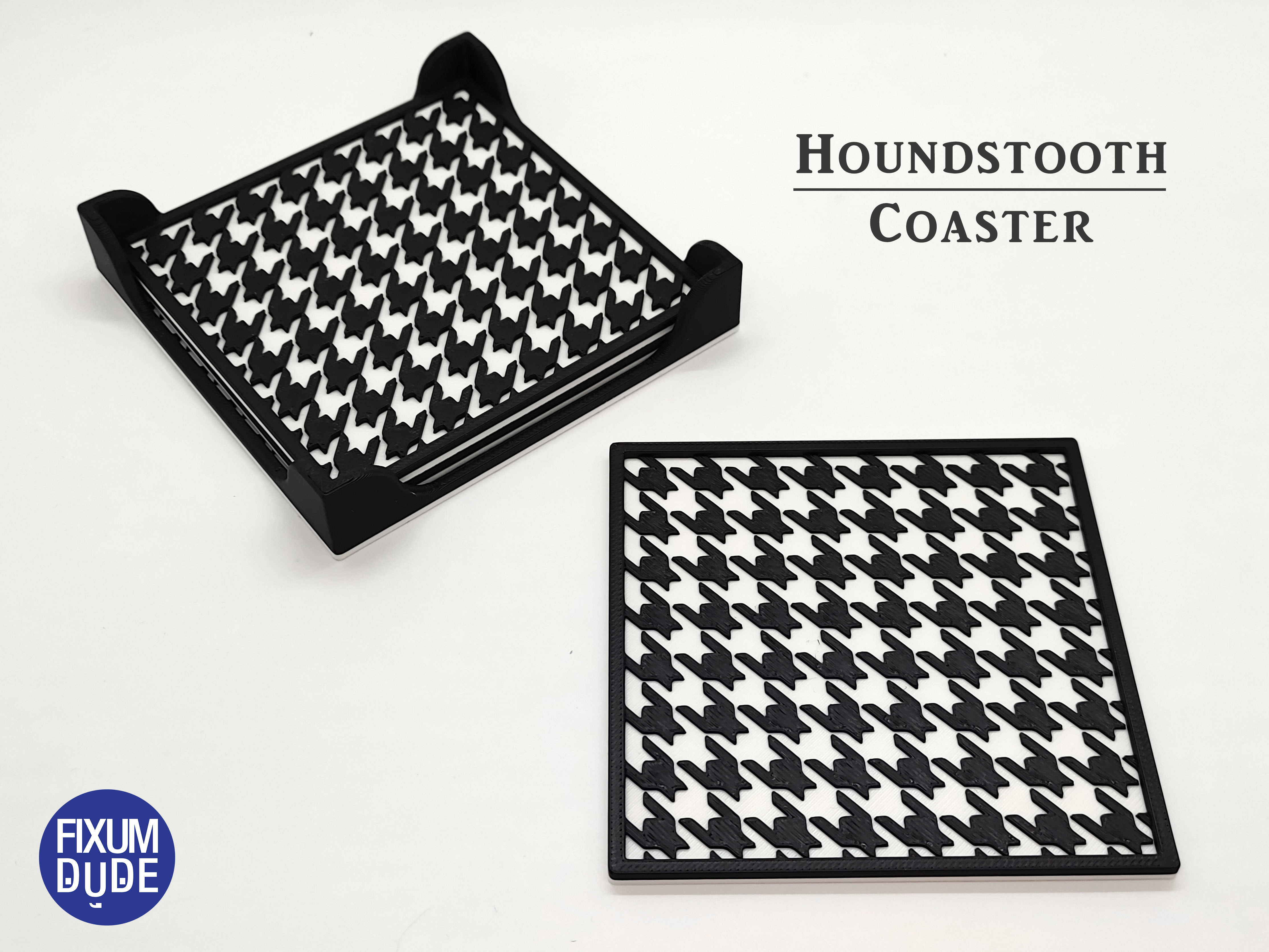 Houndstooth Coasters - Square