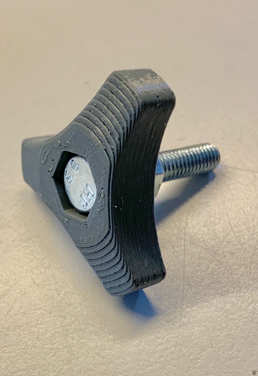 Three wing knob for M6 bolt by juha.k3 Download free STL model